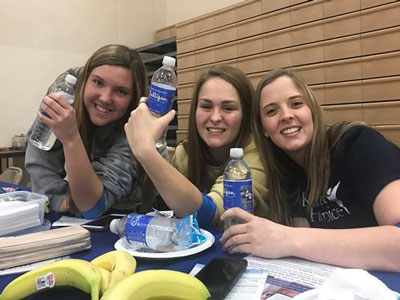 Carroll HS students enjoying Culligan Water