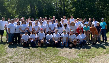 Perkiomen Watershed Conservancy in Phoenixville, PA hosted about 60 volunteers from Quench, a Culligan owned company.