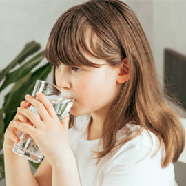 Girl drinking water